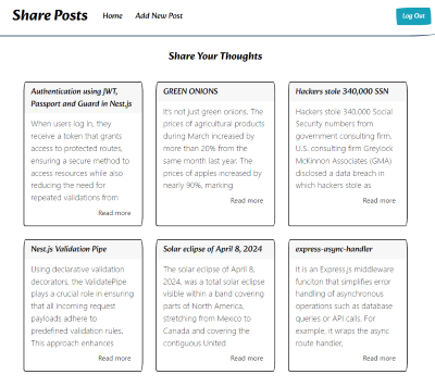 SharePosts: Next.js and Amplify Gen2